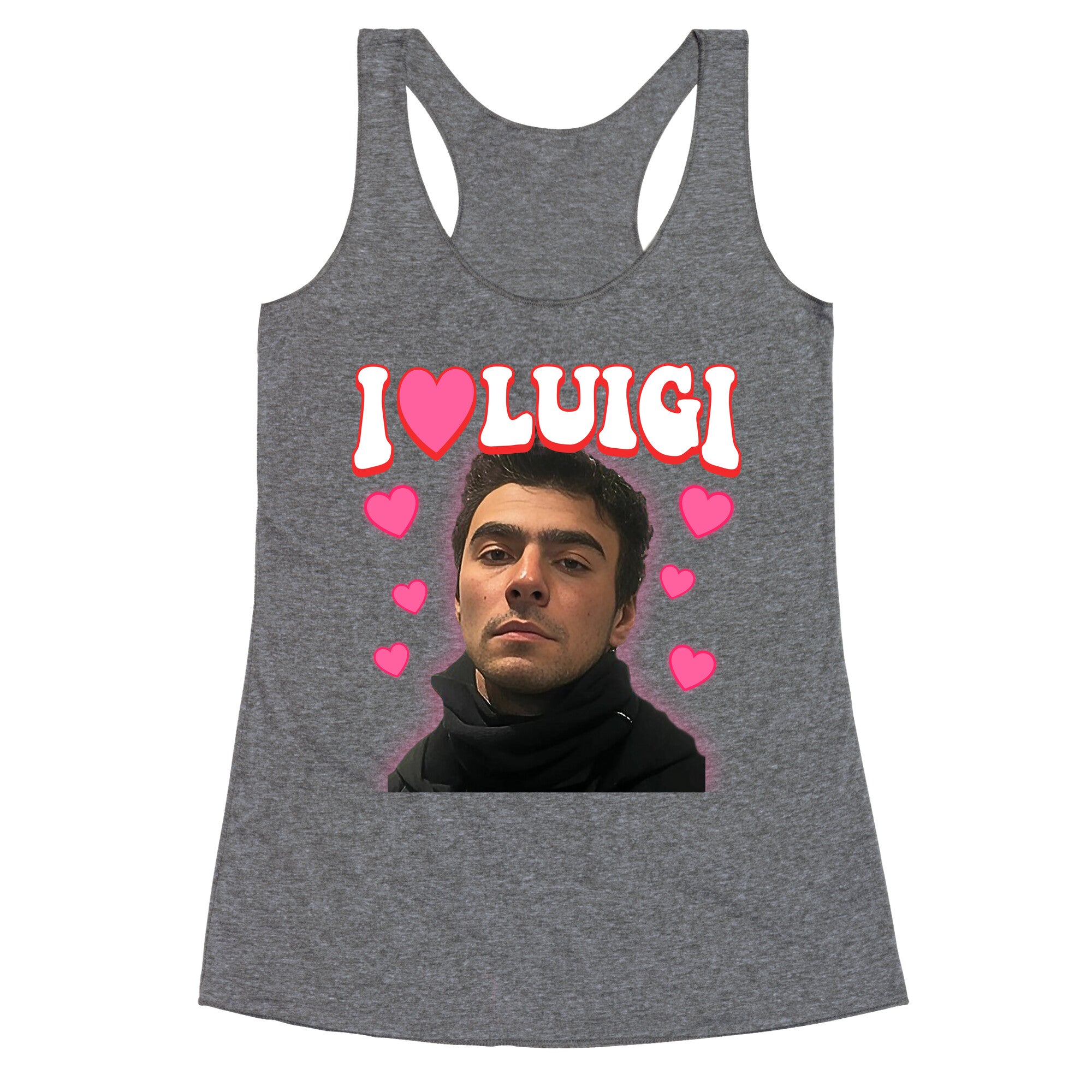 I Love Luigi Mangione Racerback Tank